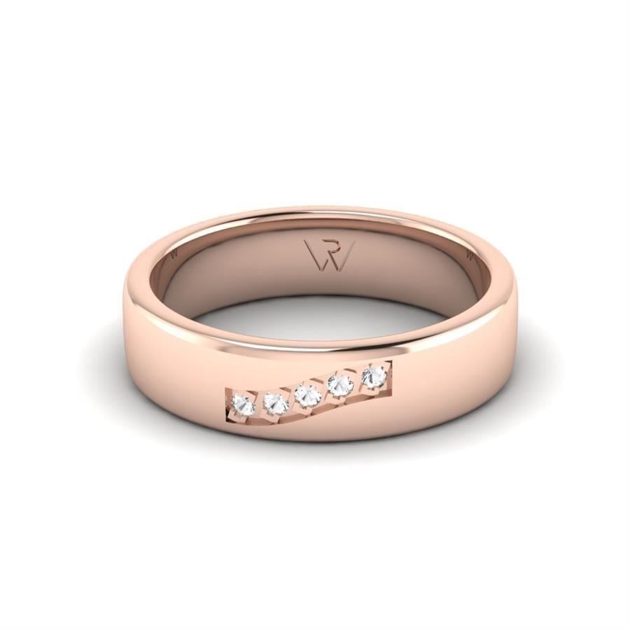 Alliances en Argent Plaqué Or Rose Femme Bague Ringes