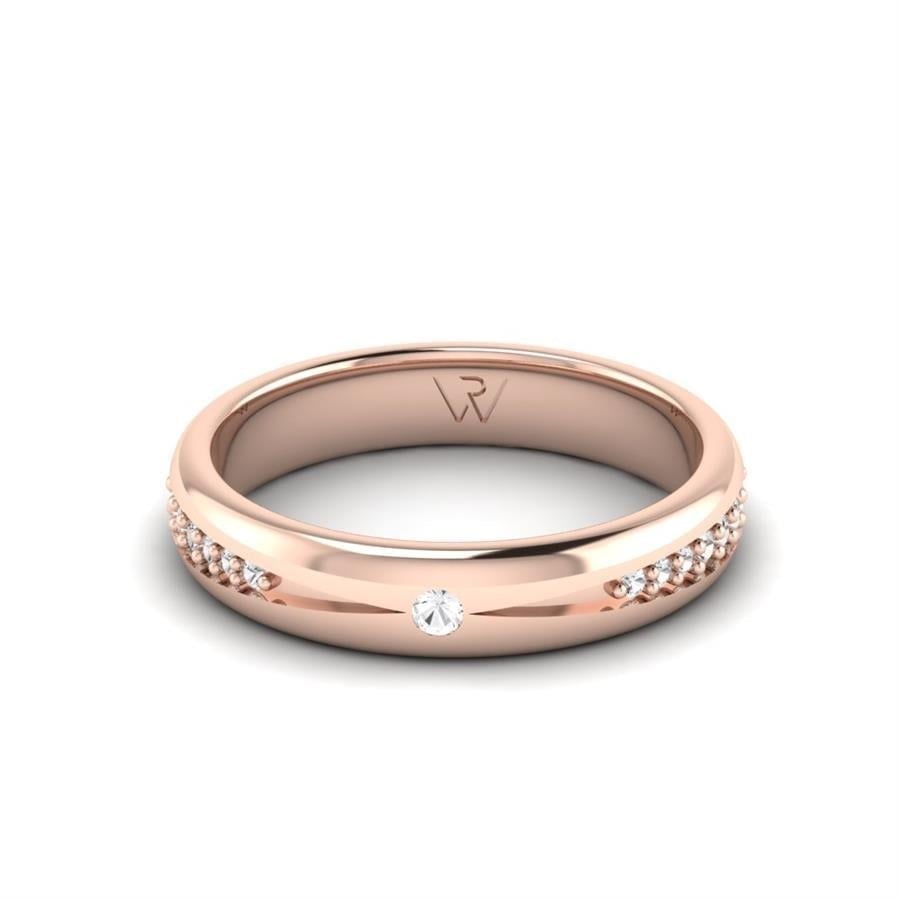 Alliances en Argent Plaqué Or Rose Femme Perle