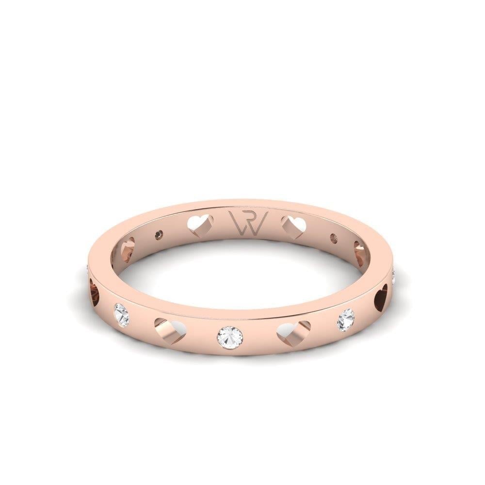 Alliances en Argent Plaqué Or Rose Femme Bloomnest Oxyde de Zirconium