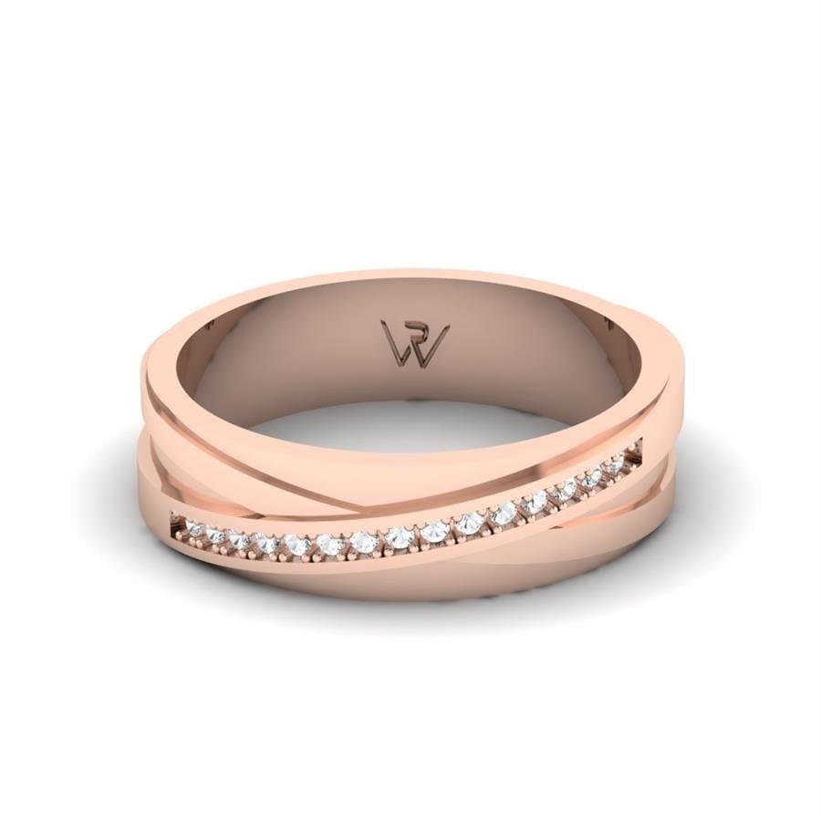Alliances en Argent Plaqué Or Rose Femme Amity
