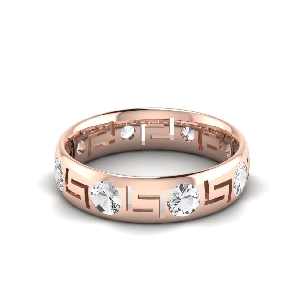 Alliances en Argent Plaqué Or Rose Femme Enchantel Oxyde de Zirconium