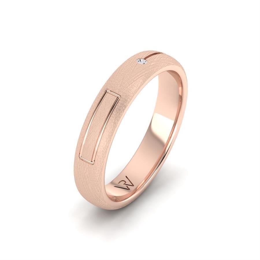 Alliances en Argent Plaqué Or Rose Femme Level