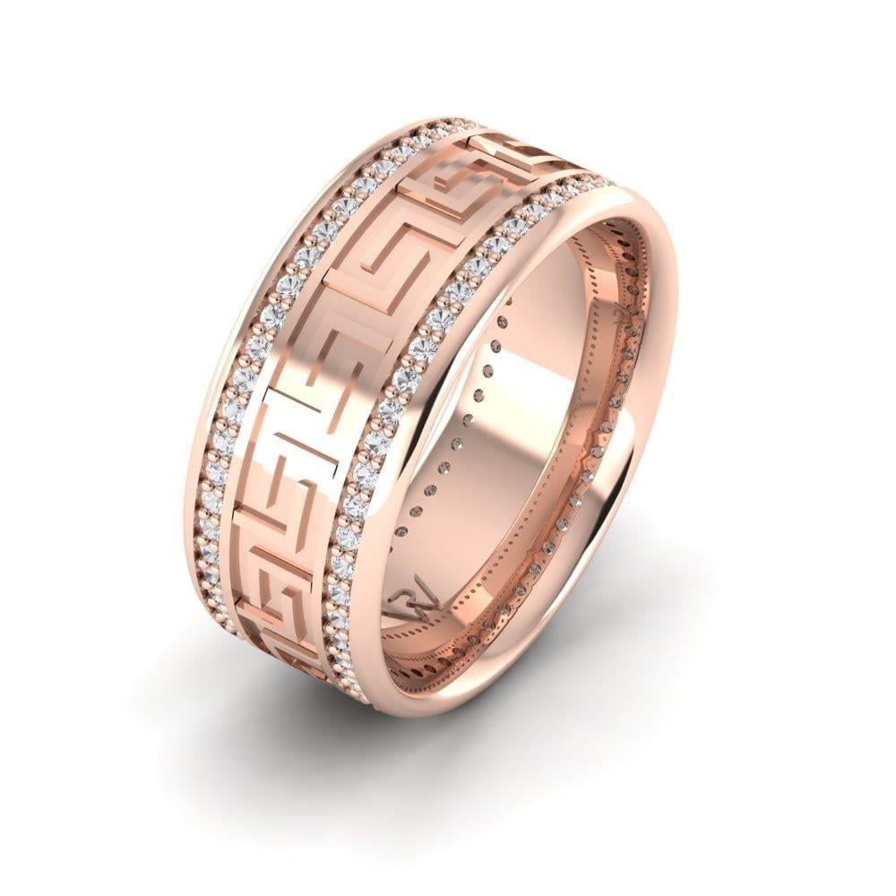 Alliances en Argent Plaqué Or Rose Femme Reveriecircle Oxyde de Zirconium