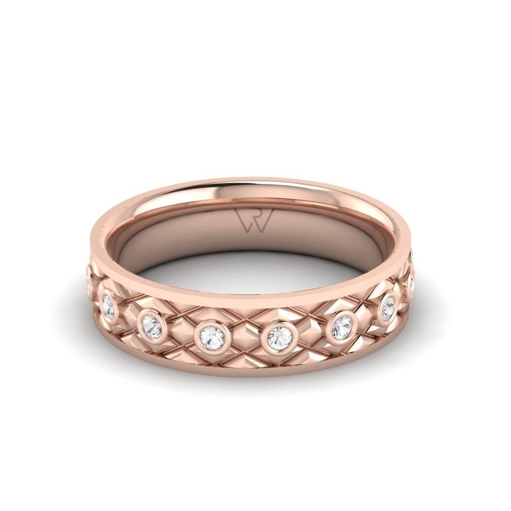 Alliances en Argent Plaqué Or Rose Femme Lovelustre Oxyde de Zirconium