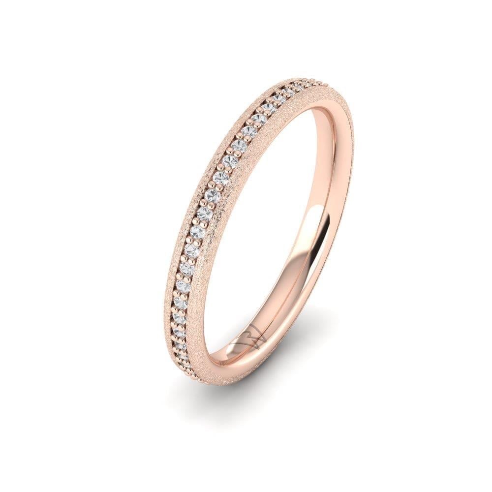 Alliances en Argent Plaqué Or Rose Femme Joinfiesta Oxyde de Zirconium