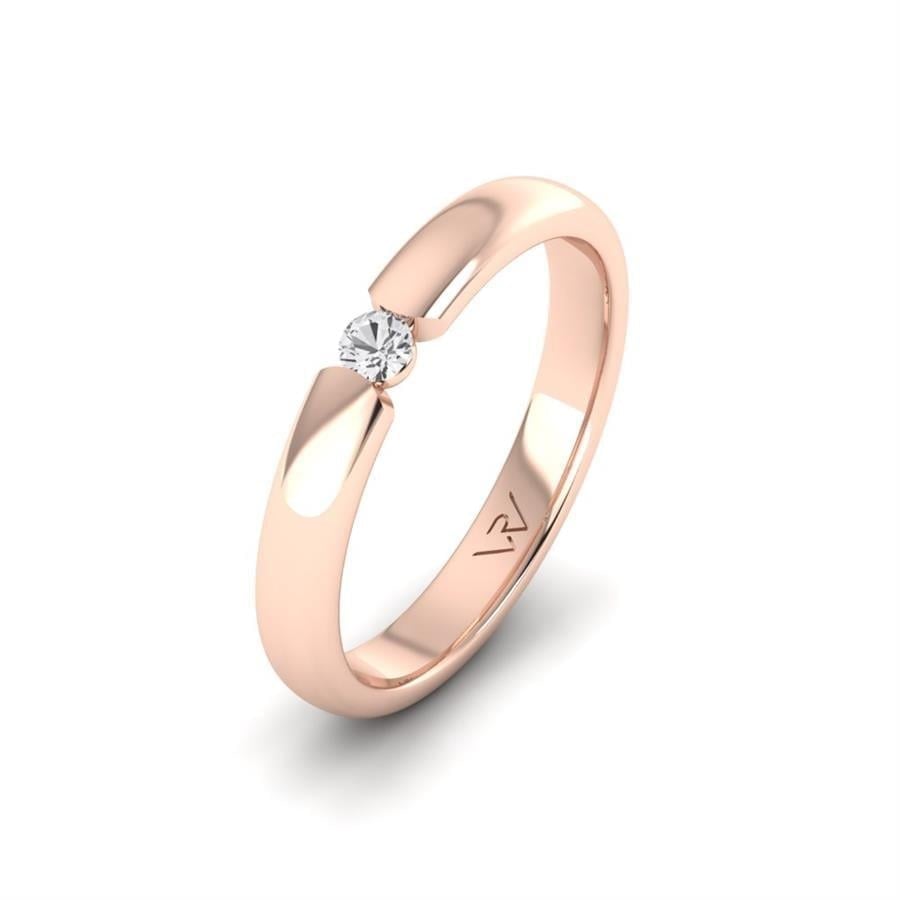 Alliances en Argent Plaqué Or Rose Femme Endless Love
