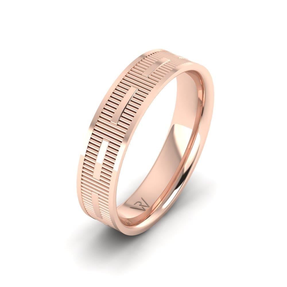 Alliances en Argent Plaqué Or Rose Homme Eternique