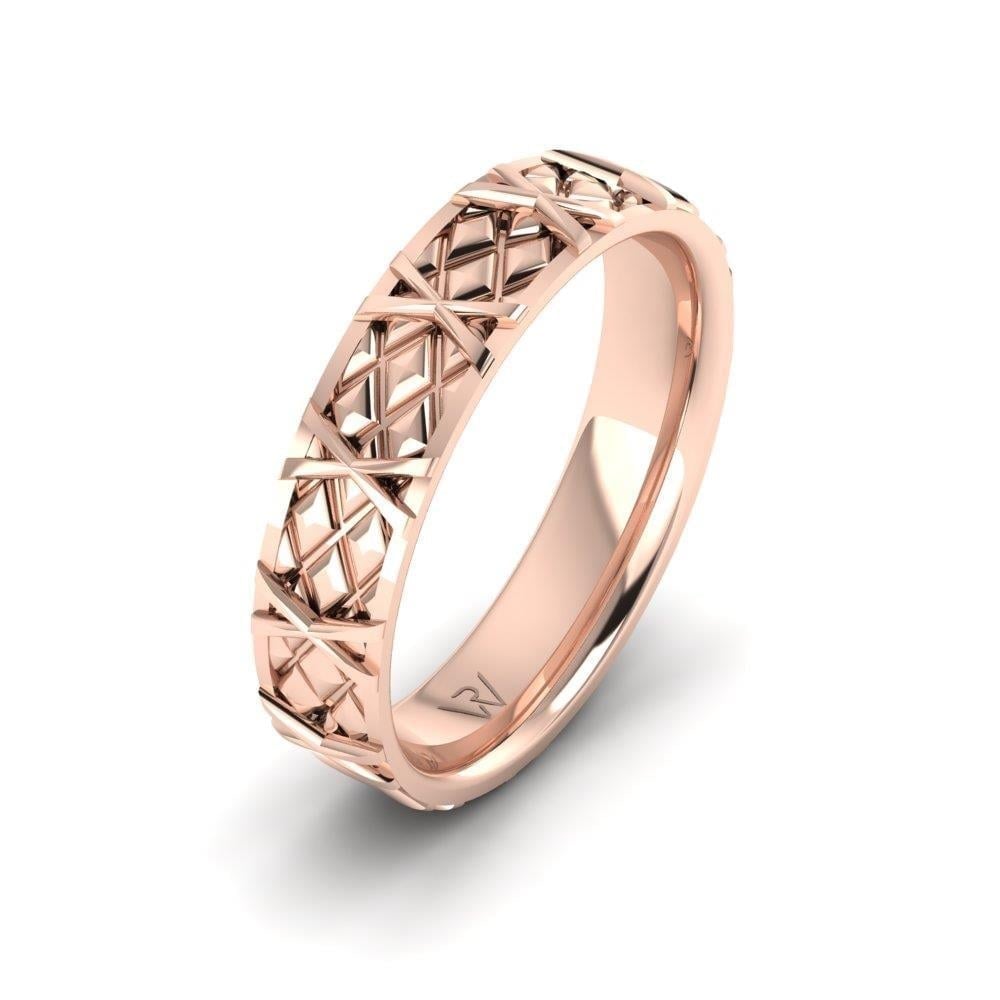 Alliances en Argent Plaqué Or Rose Homme Forevera