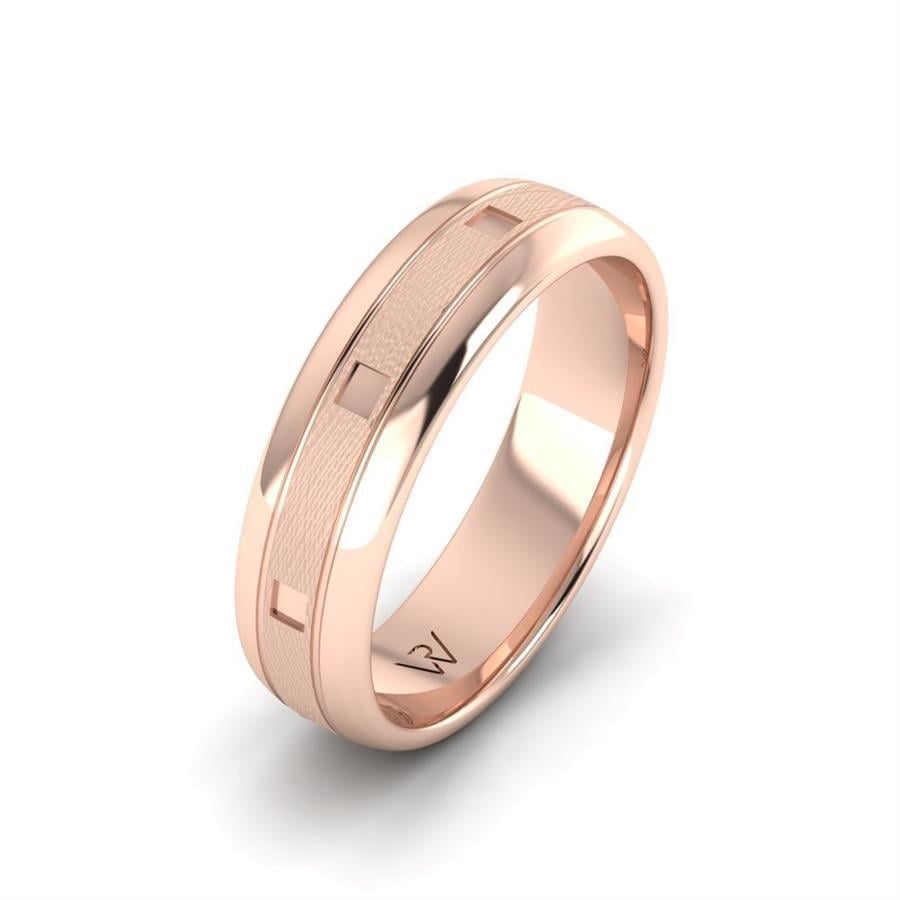 Alliances en Argent Plaqué Or Rose Homme Alluring Vision