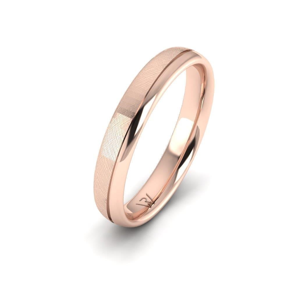 Alliances en Argent Plaqué Or Rose Homme Cherishcarve