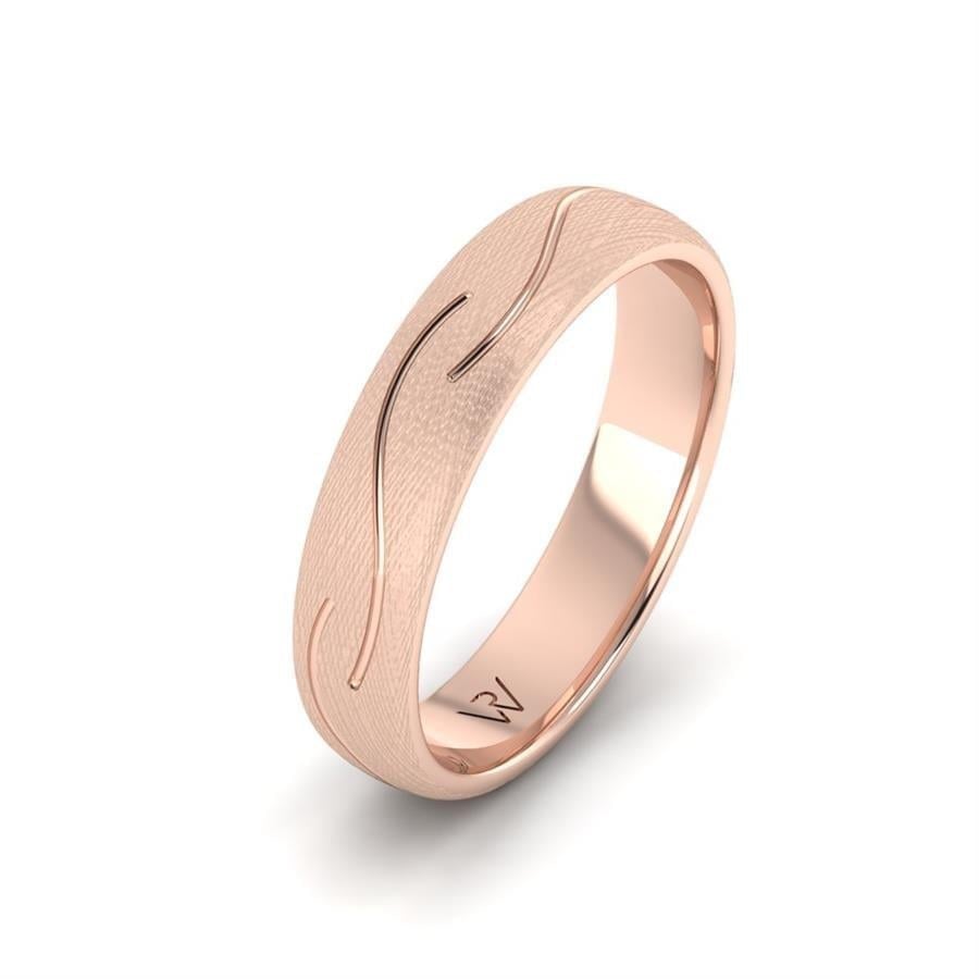 Alliances en Argent Plaqué Or Rose Homme Fire