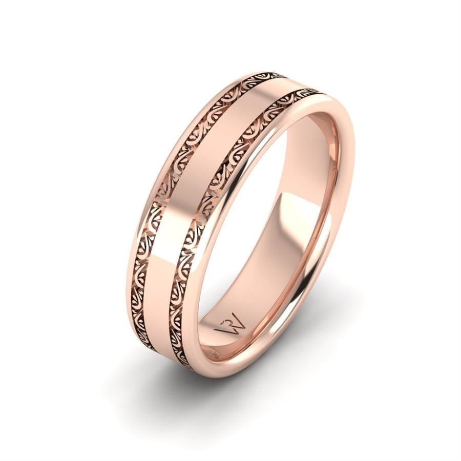Alliances en Argent Plaqué Or Rose Homme Ness