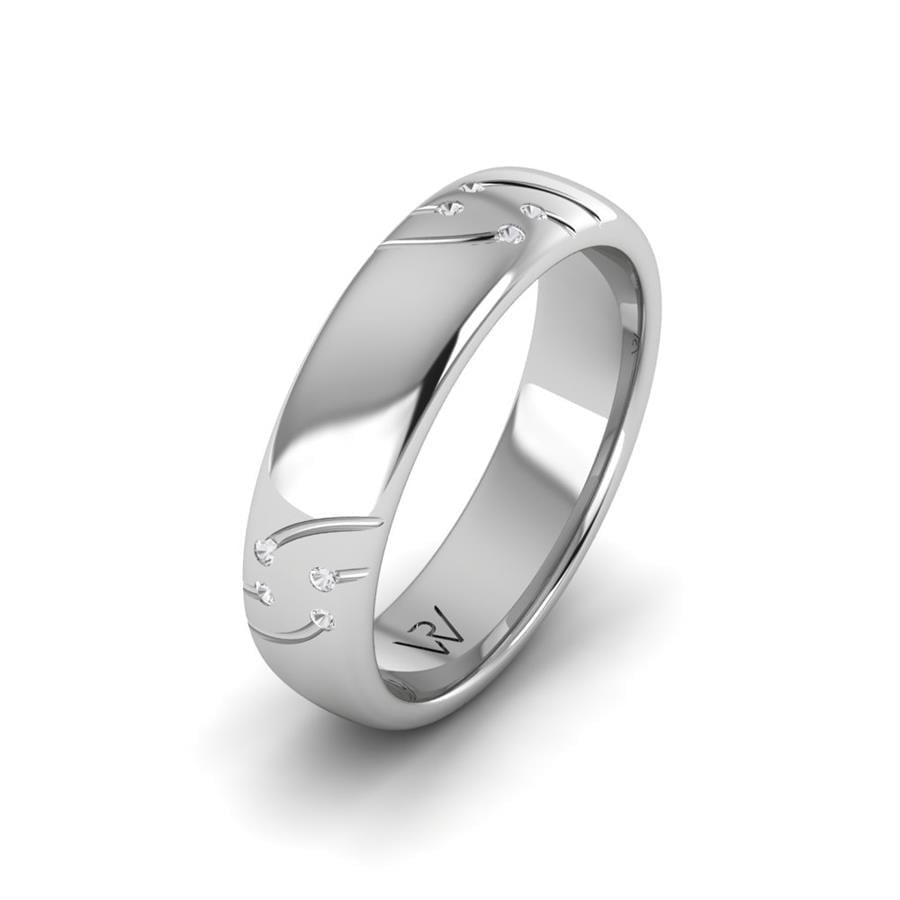 Alliances en Argent Rhodié couple Aliah