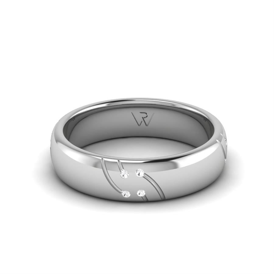 Alliances en Argent Rhodié couple Aliah