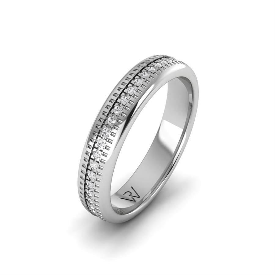 Alliances en Argent Rhodié couple Alluring Bird