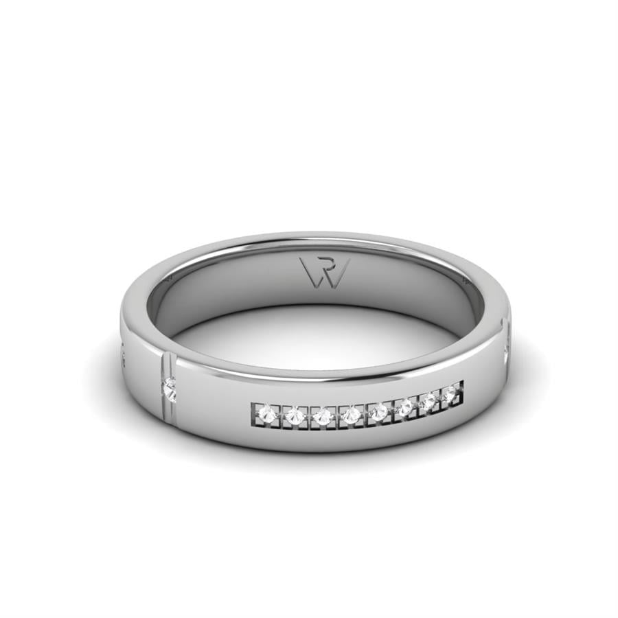 Alliances en Argent Rhodié couple Alluring Safety
