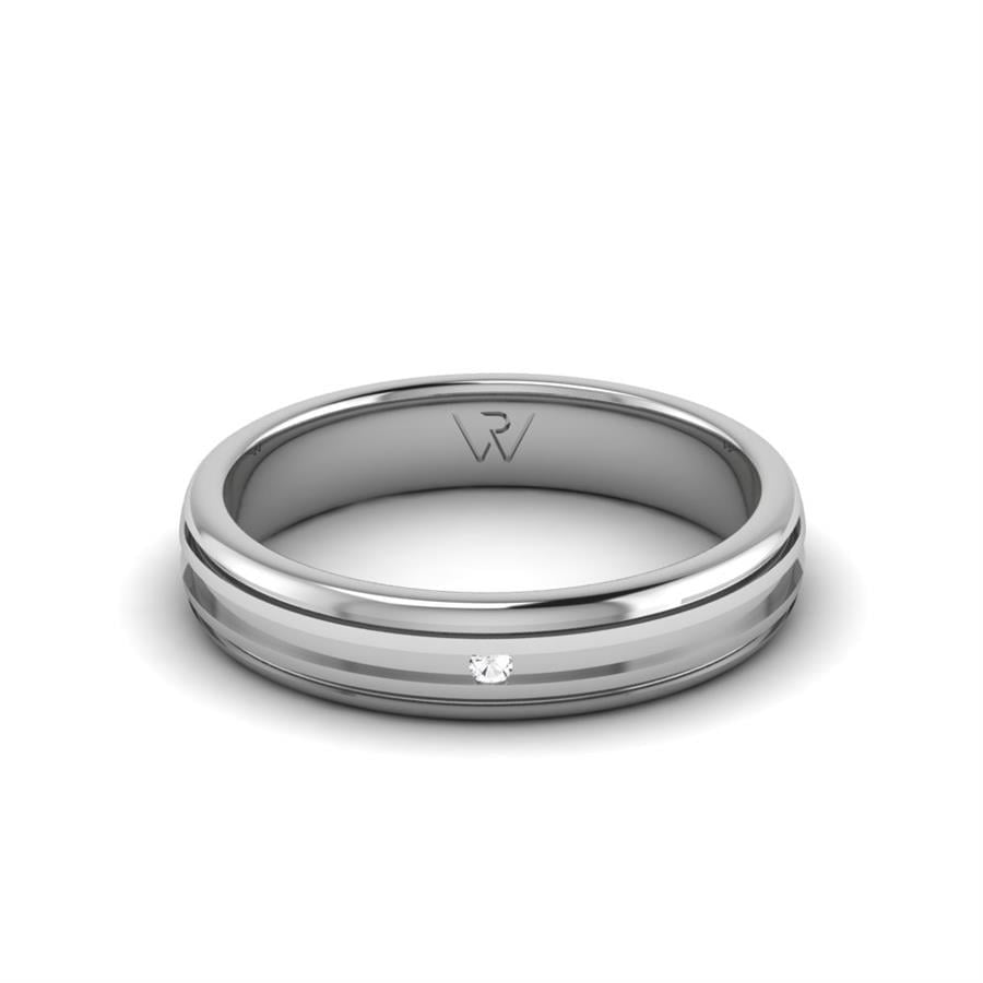 Alliances en Argent Rhodié couple Amazing Dimension Basic