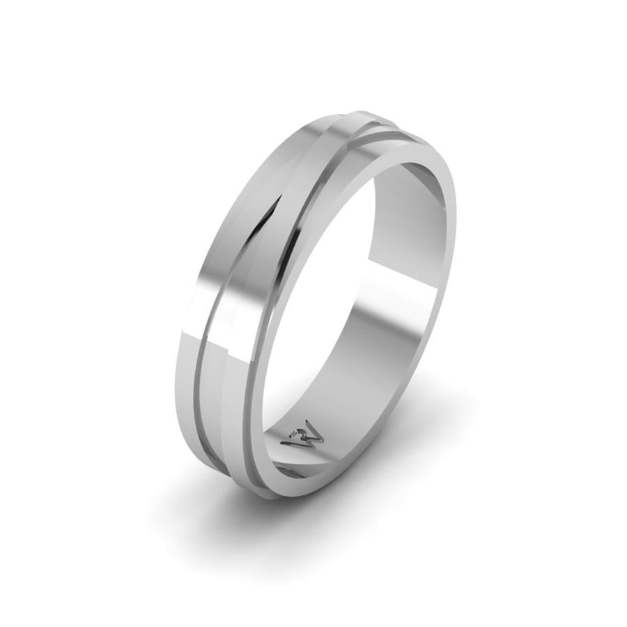 Alliances en Argent Rhodié couple Amity