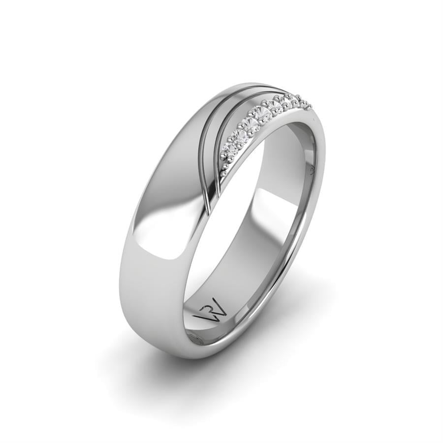 Alliances en Argent Rhodié couple Aphrodite
