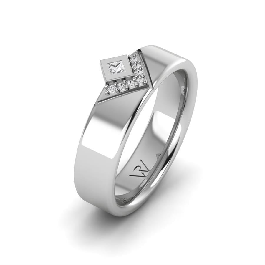 Alliances en Argent Rhodié couple Aretha