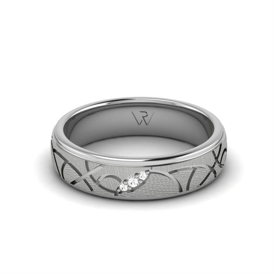 Alliances en Argent Rhodié couple Artemisia