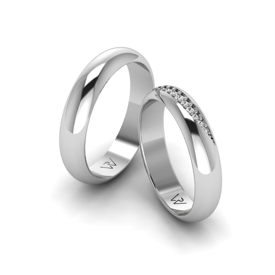 Alliances en Argent Rhodié couple Beloved