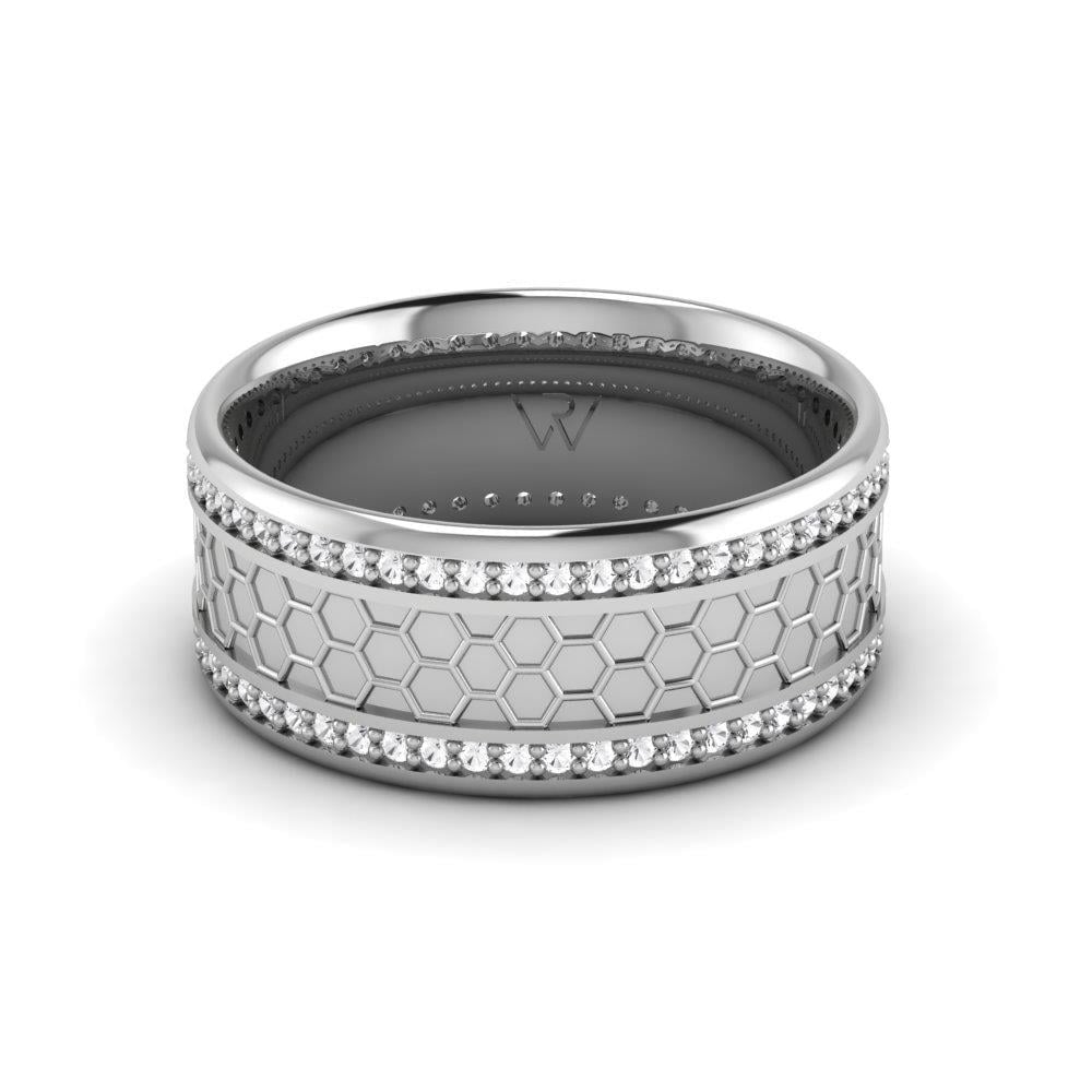 Alliances en Argent Rhodié couple Blissspin Oxyde de Zirconium