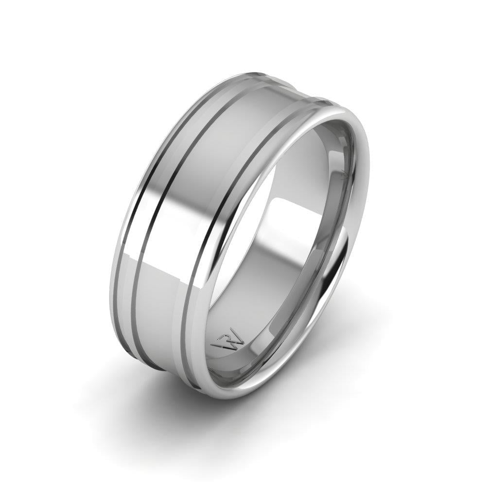 Alliances en Argent Rhodié couple Blissspin Oxyde de Zirconium