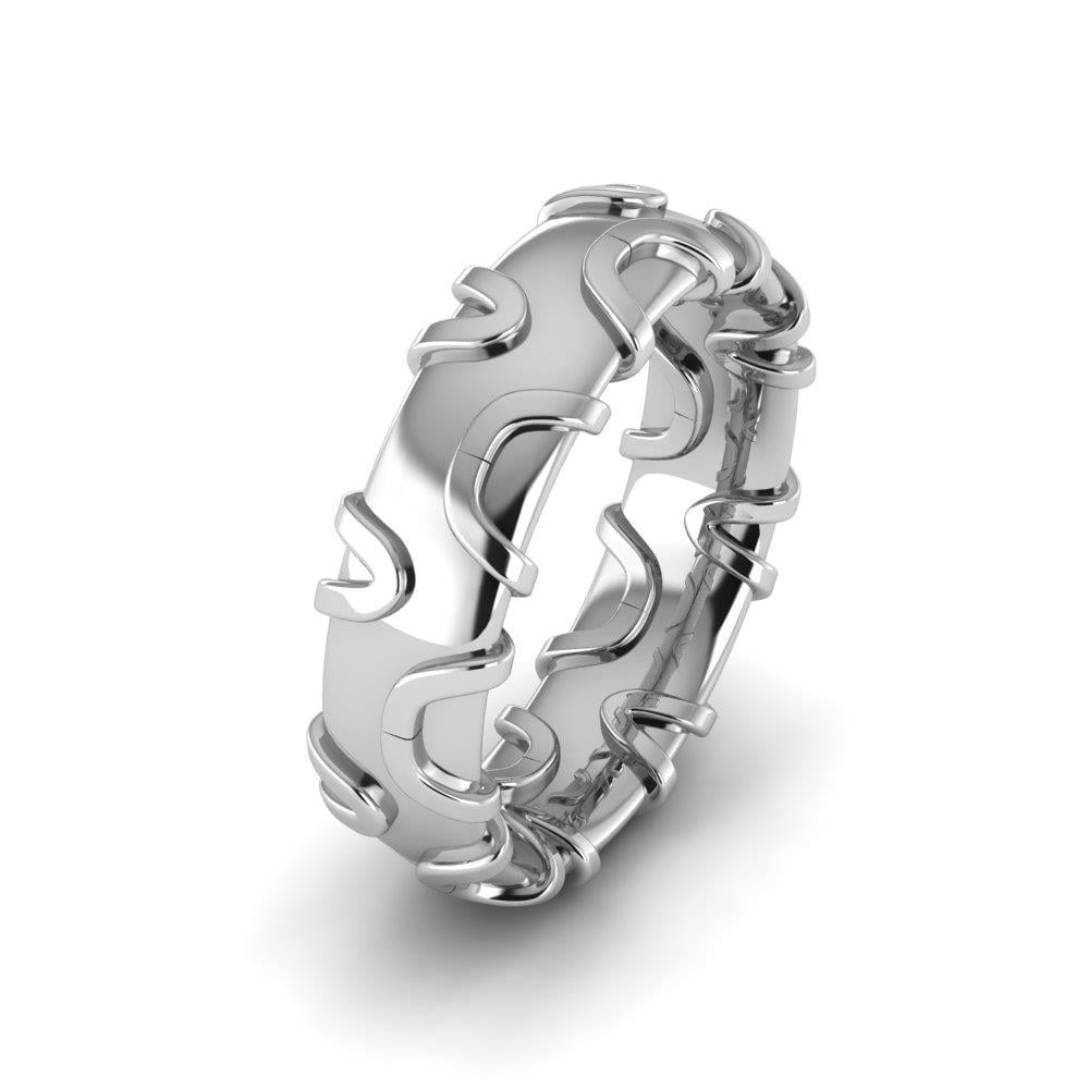 Alliances en Argent Rhodié couple Bloomy