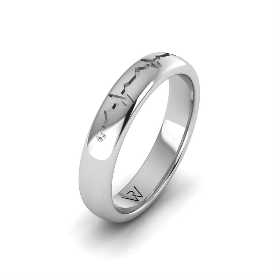 Alliances en Argent Rhodié couple Brillance