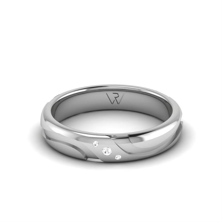 Alliances en Argent Rhodié couple Brise