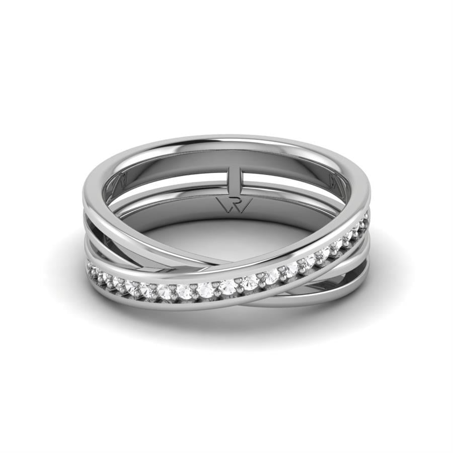 Alliances en Argent Rhodié couple Cersei