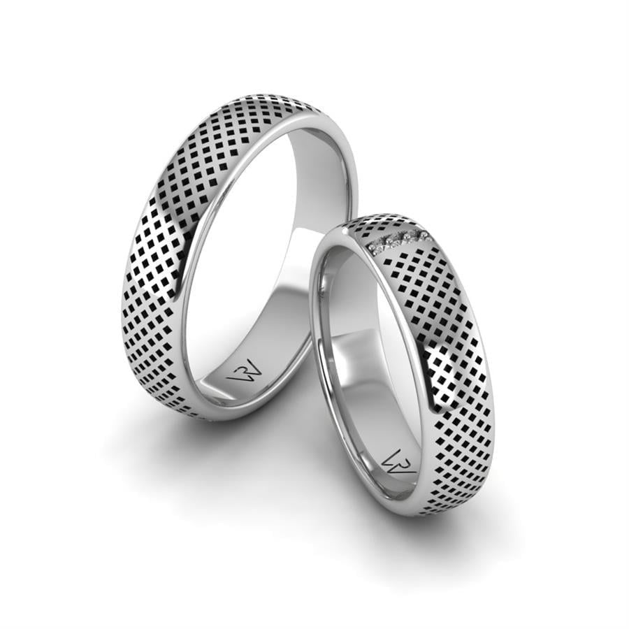 Alliances en Argent Rhodié couple Charismatic Heaven