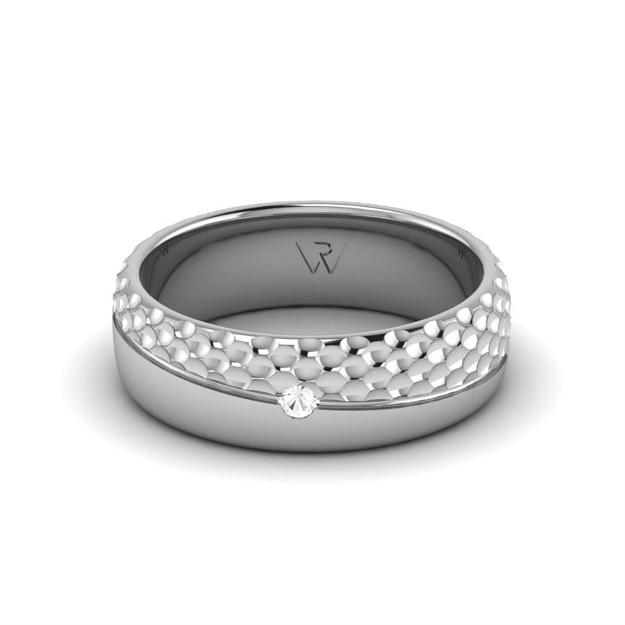 Alliances en Argent Rhodié couple Charming Cloud