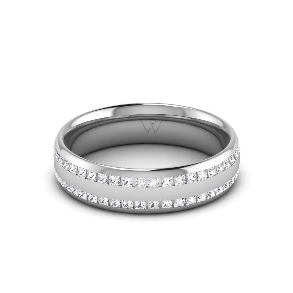 Alliances en Argent Rhodié couple Embracera Oxyde de Zirconium