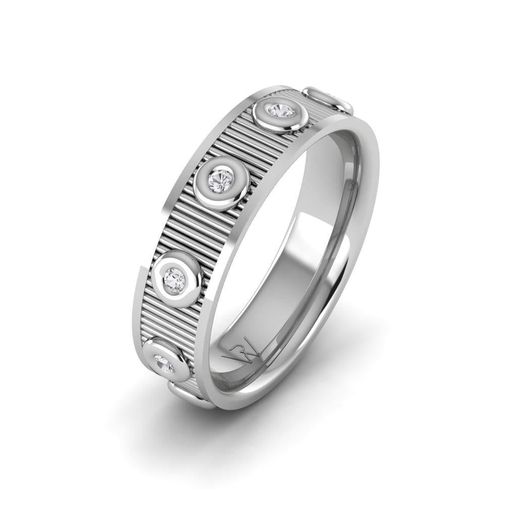 Alliances en Argent Rhodié couple Endlessio Oxyde de Zirconium