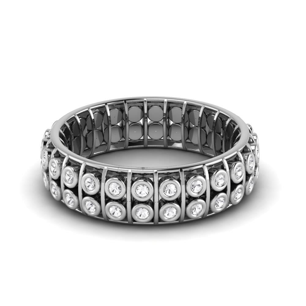 Alliances en Argent Rhodié couple Everbloom Oxyde de Zirconium