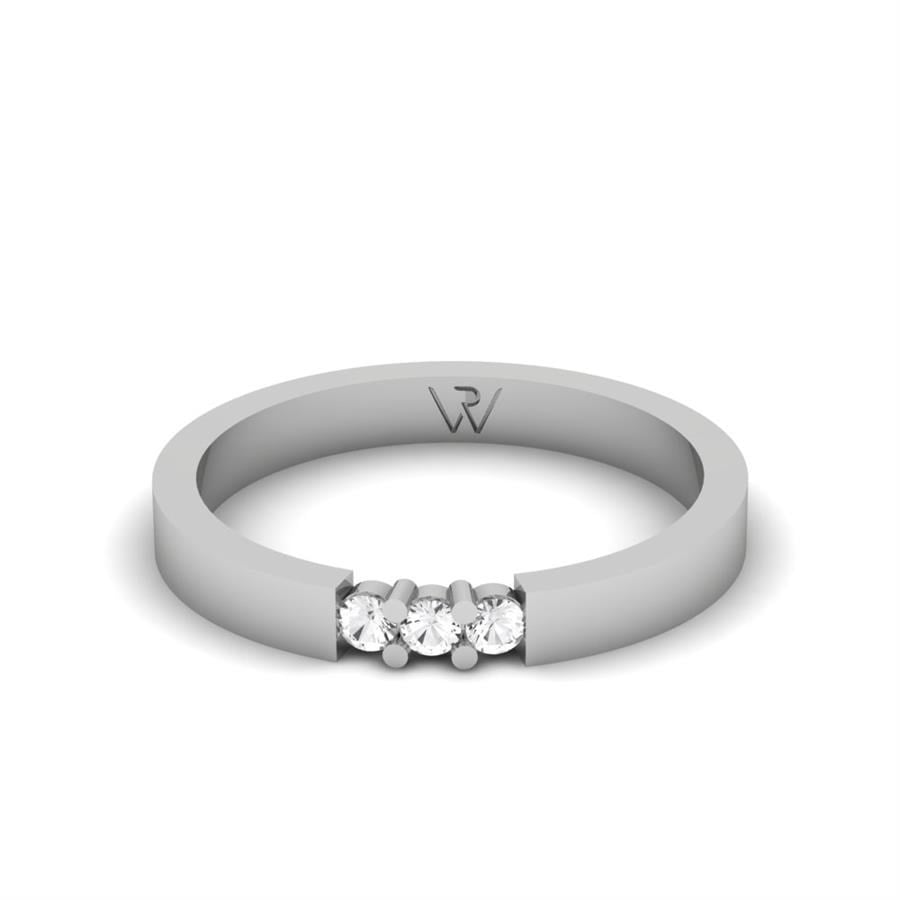 Alliances en Argent Rhodié couple Floralet