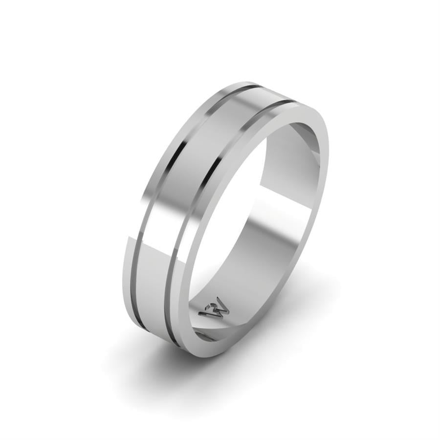 Alliances en Argent Rhodié couple Fondle