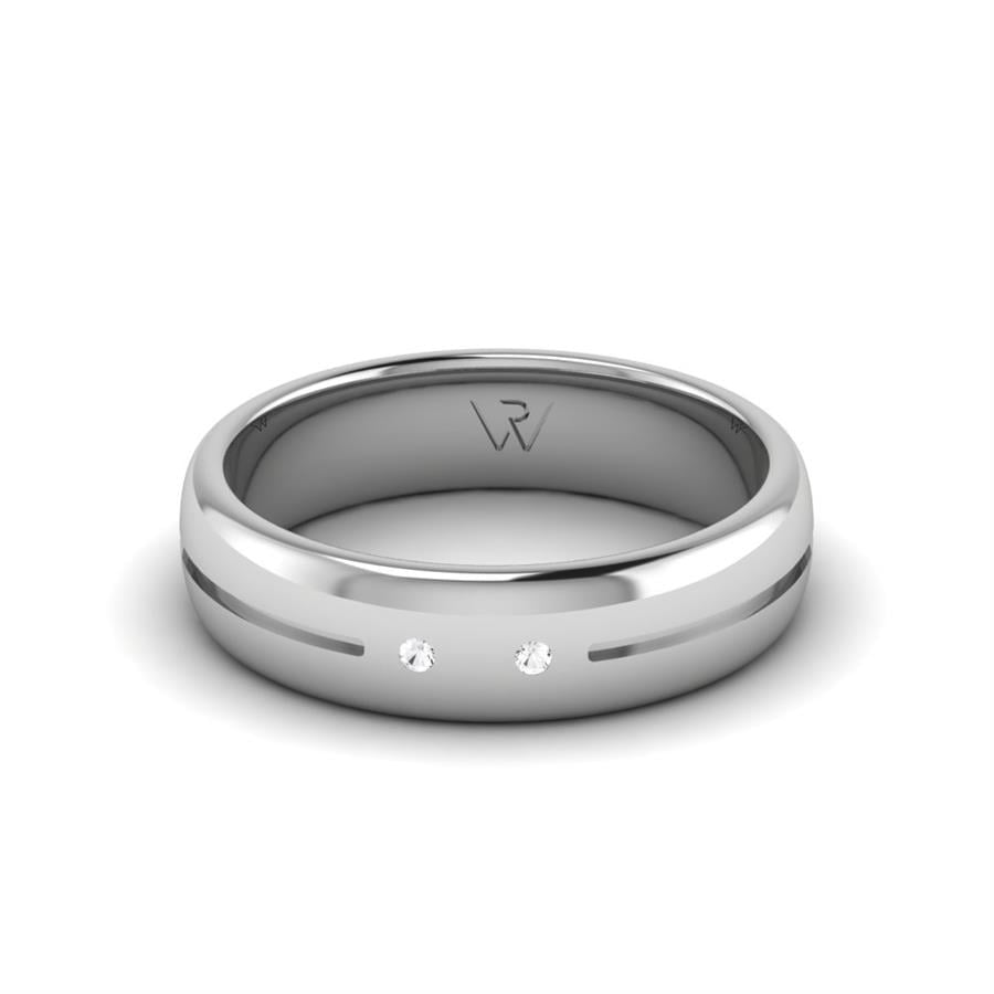 Alliances en Argent Rhodié couple Glamorous Romance