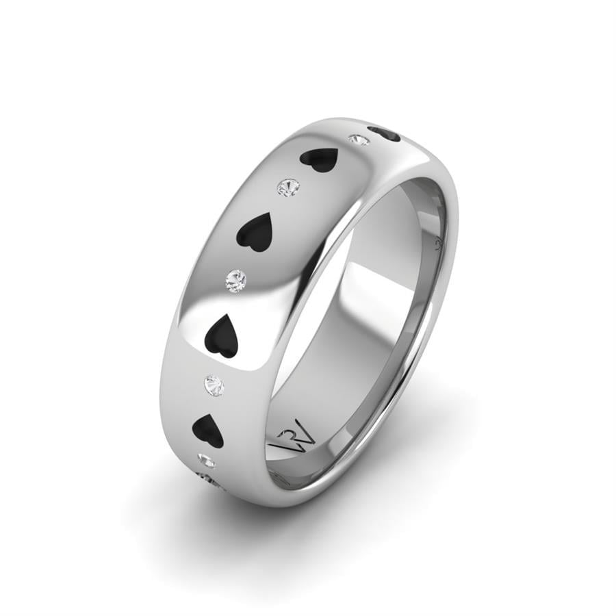 Alliances en Argent Rhodié couple Glamorous Light