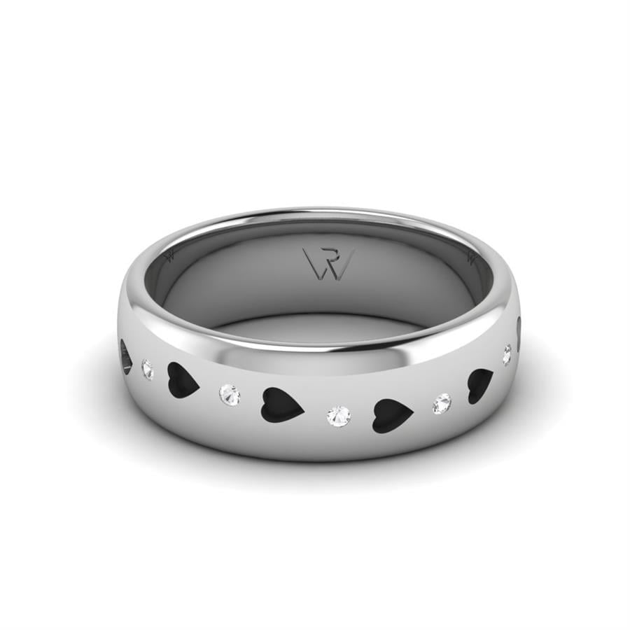 Alliances en Argent Rhodié couple Glamorous Light