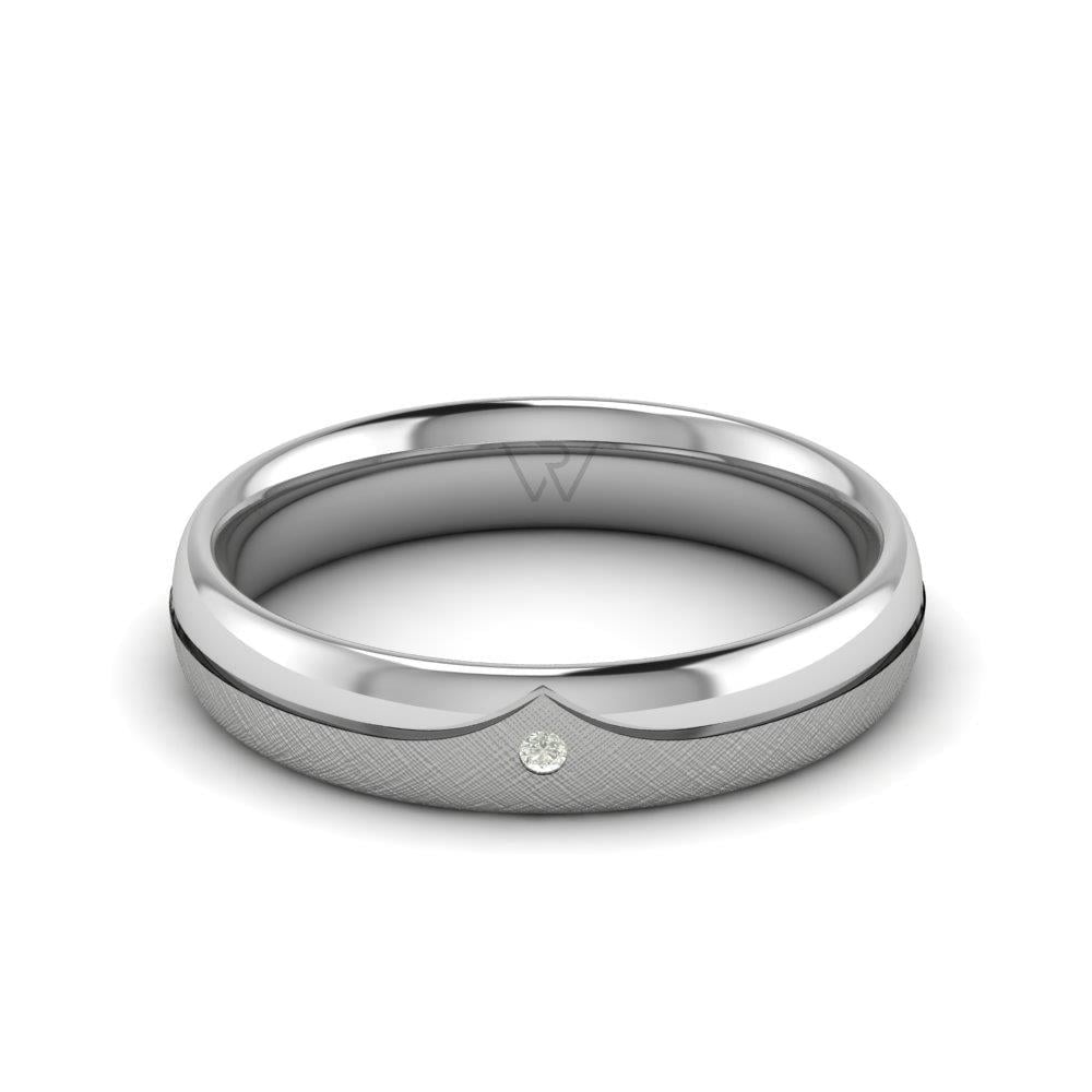Alliances en Argent Rhodié couple Glamoura Oxyde de Zirconium
