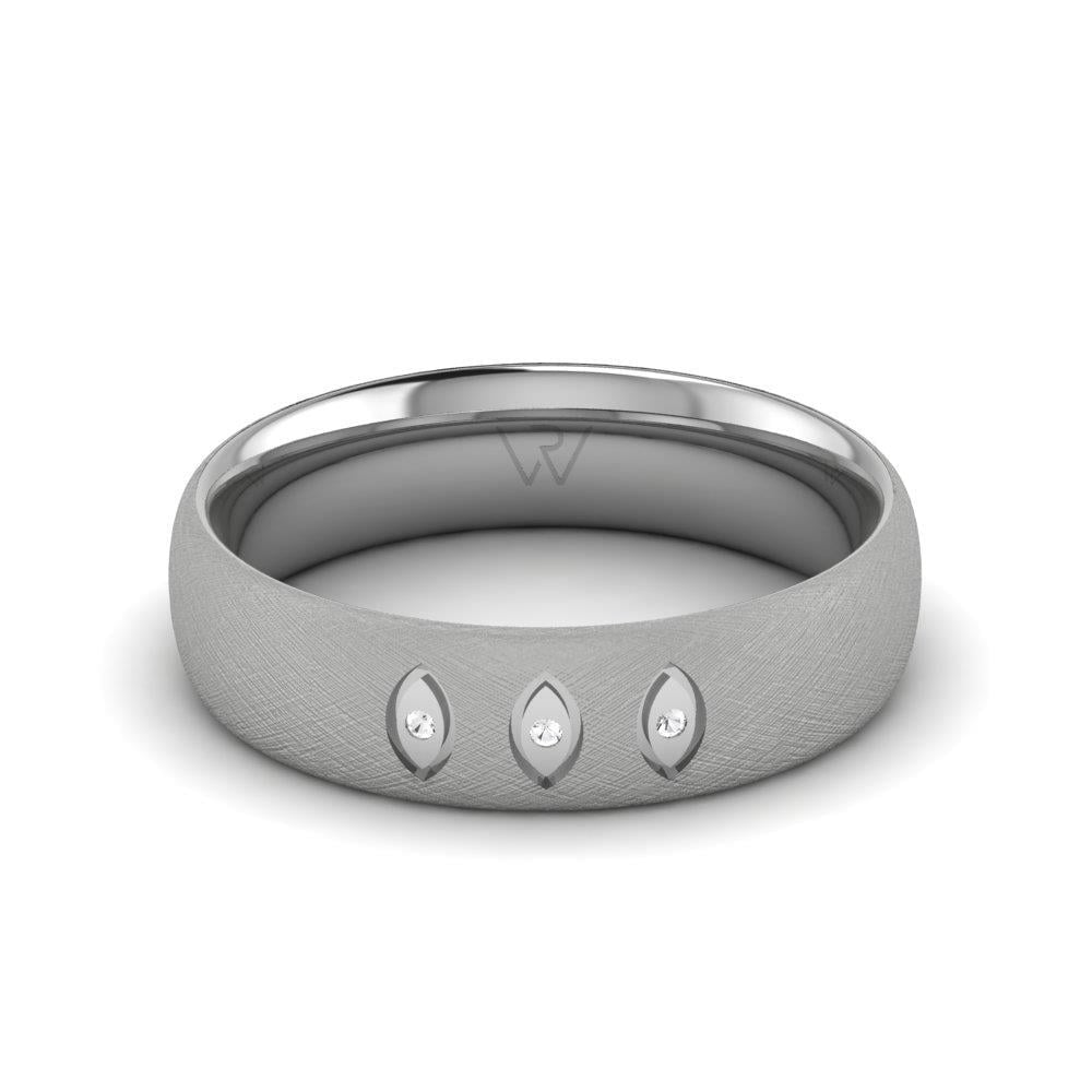 Alliances en Argent Rhodié couple Glimmera Oxyde de Zirconium