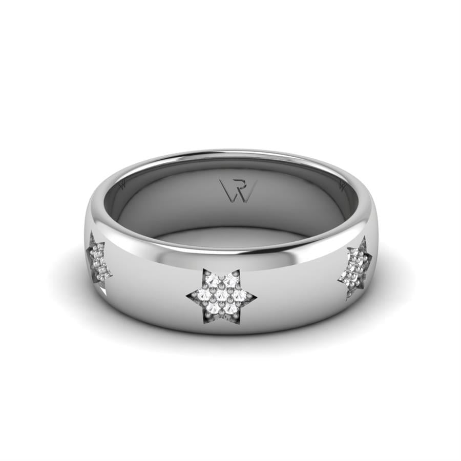 Alliances en Argent Rhodié couple Glorious Impression