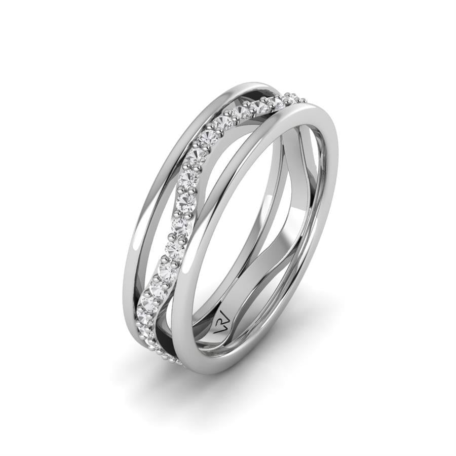Alliances en Argent Rhodié couple Hilma