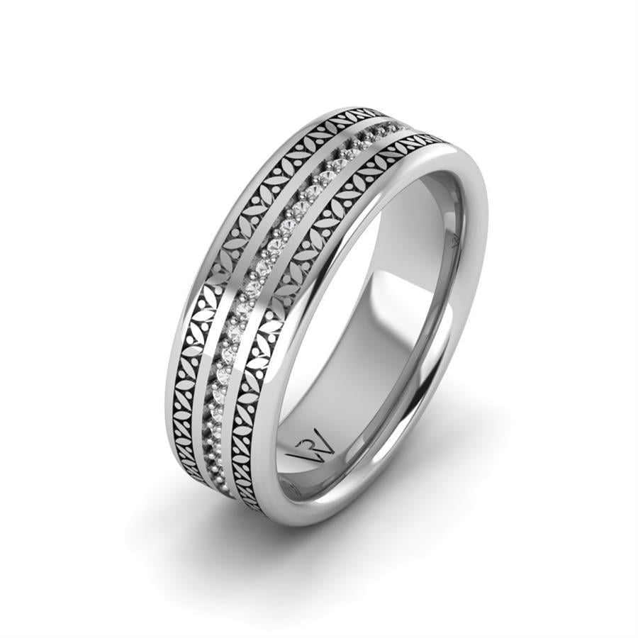 Alliances en Argent Rhodié couple Jeanne