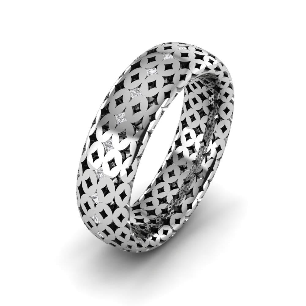 Alliances en Argent Rhodié couple Joy Grove Oxyde de Zirconium