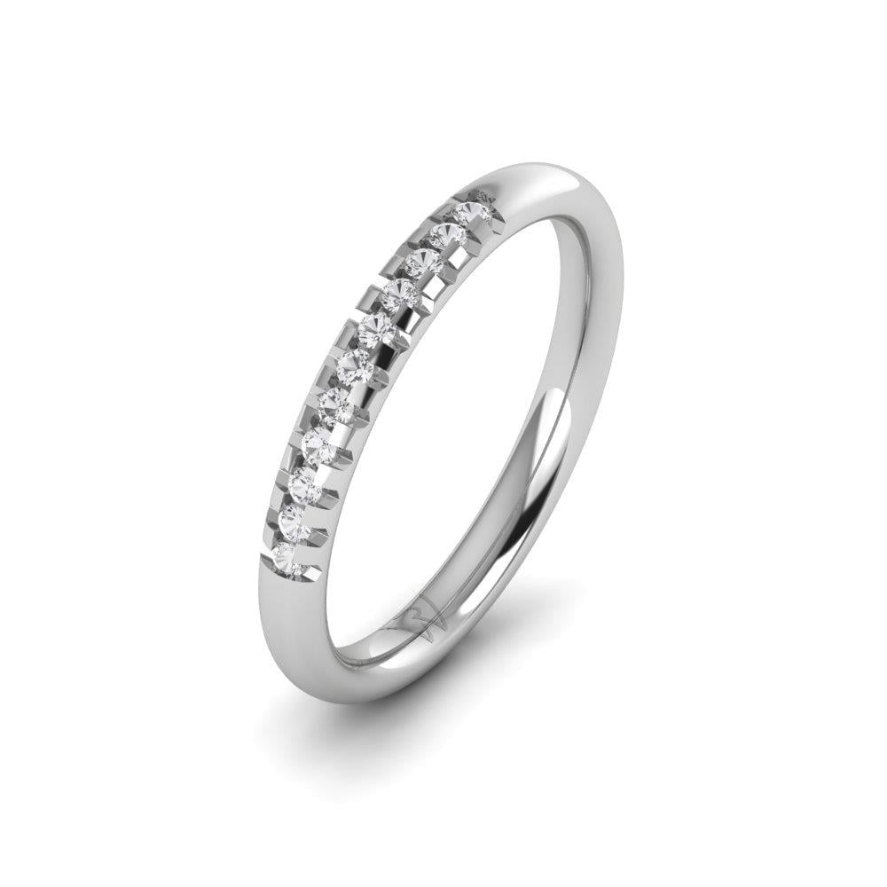 Alliances en Argent Rhodié couple Joyfulbloom Oxyde de Zirconium