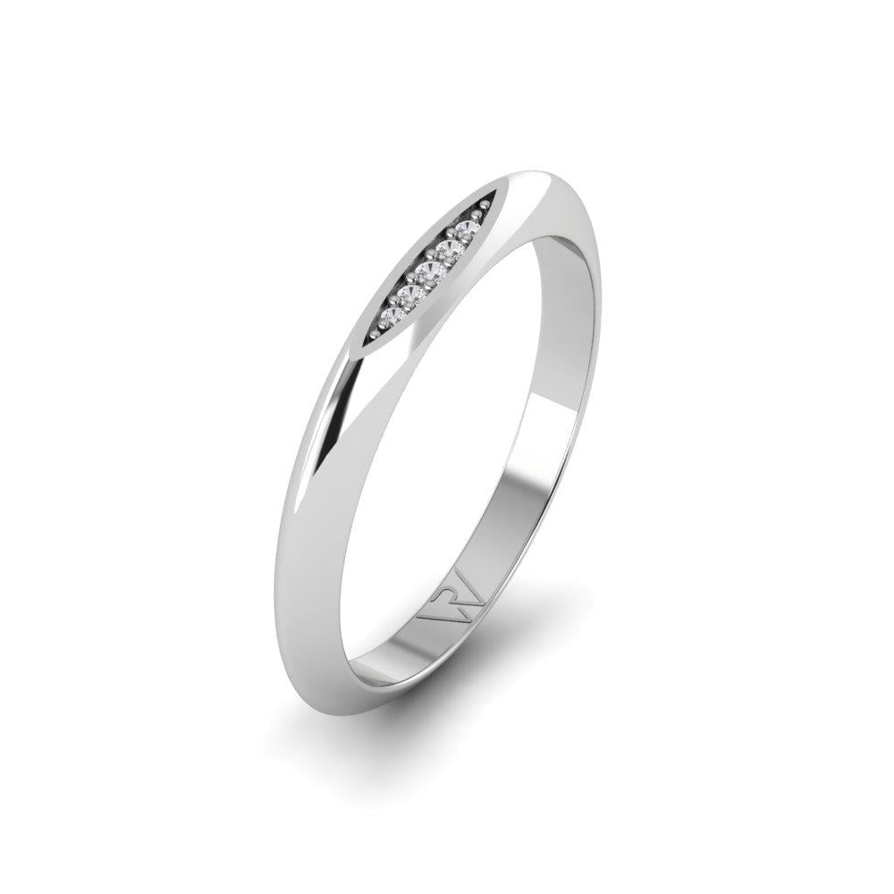 Alliances en Argent Rhodié couple Lovepetal Oxyde de Zirconium